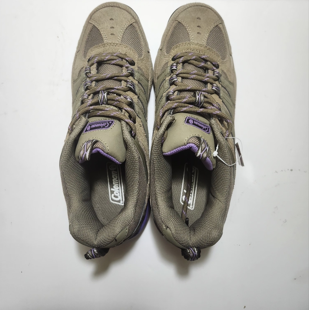Coleman Alder Womens Tan and Purple Sneakers Low-Top Casual